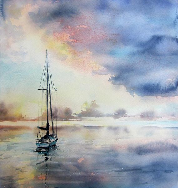 570x600 Sunrise Watercolor