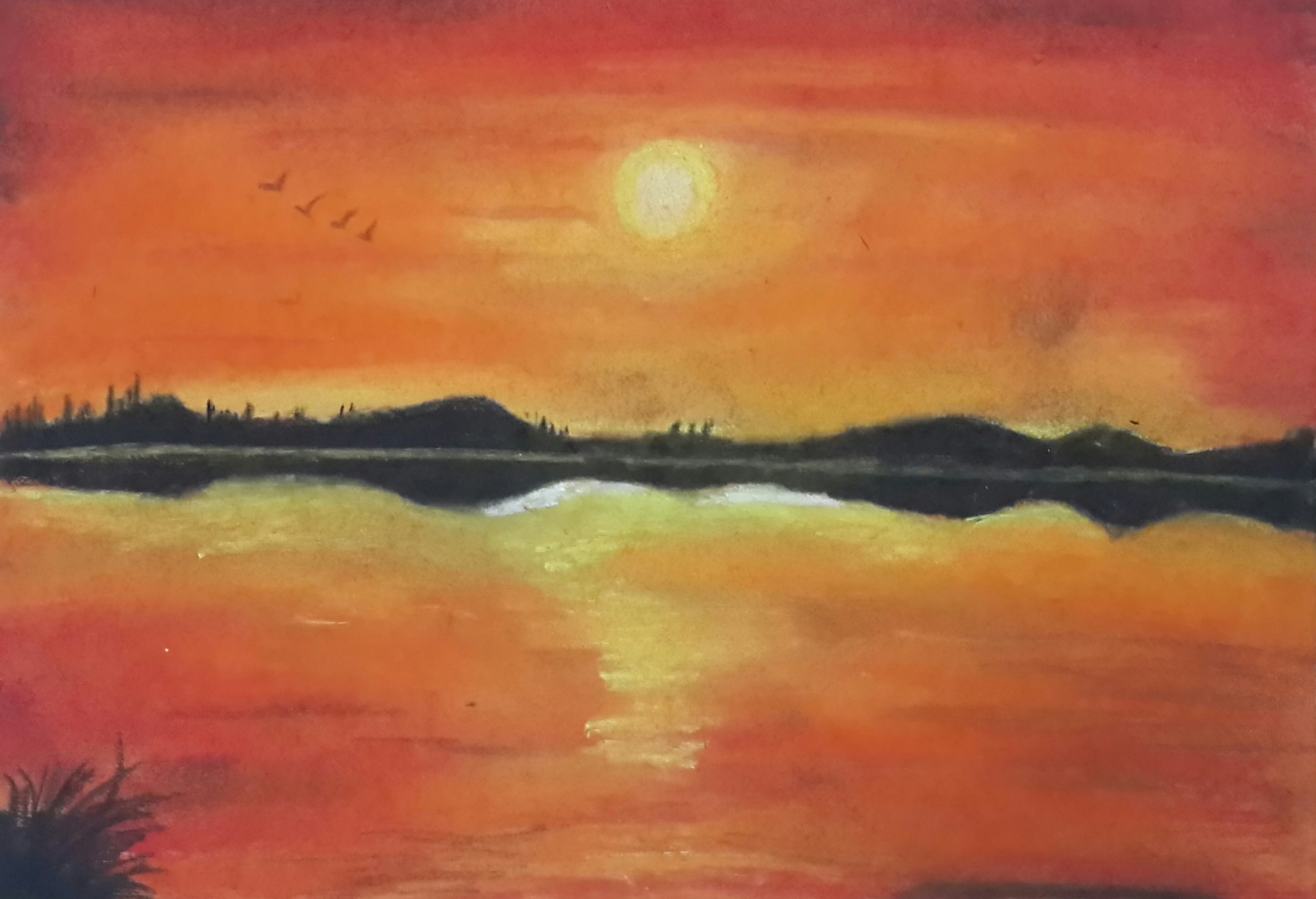 2489x1700 Sunrise In India Painting Vickysalvi10 Foundmyself