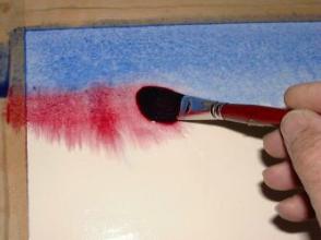 294x220 Watercolors Sunset And Silhouettes