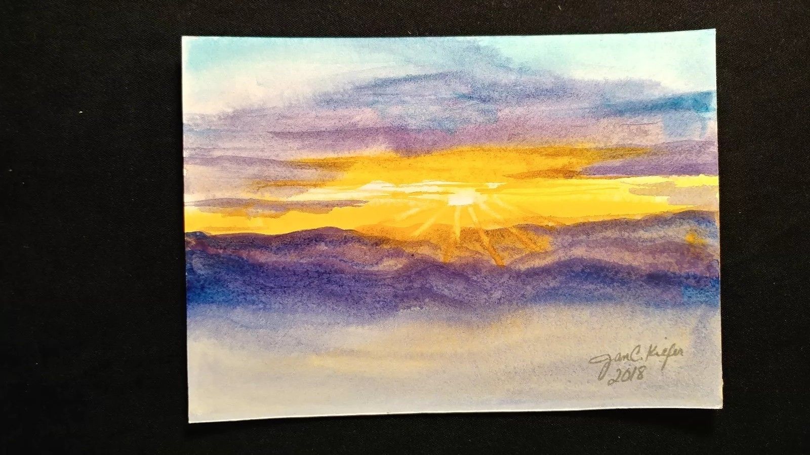 1600x900 Original Watercolor Painting On Watercolor Paper Signed 5x7