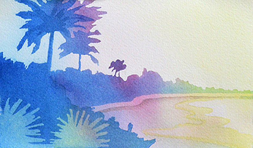 821x480 Paint A Sunset Landscape Using This Watercolor Technique!