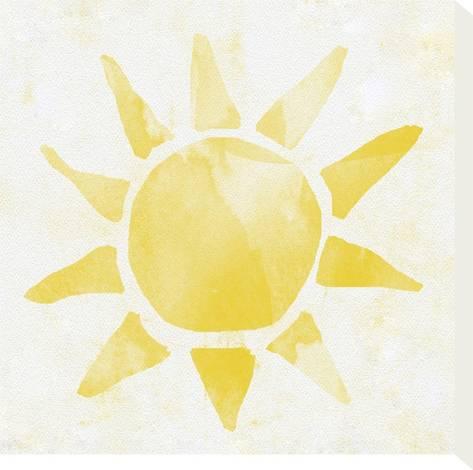 473x470 Sunshine Watercolor Stretched Canvas Print By Leah Flores