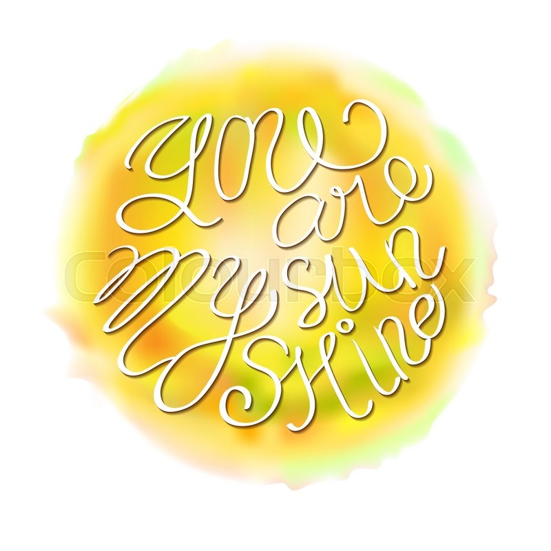 800x800 Hand Drawn Calligraphy Card. Inspiration Quote. Round Watercolor