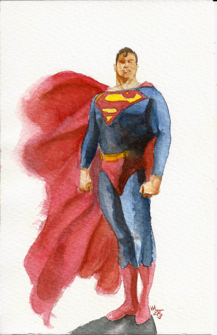 720x1109 Superman Watercolour By Walhh