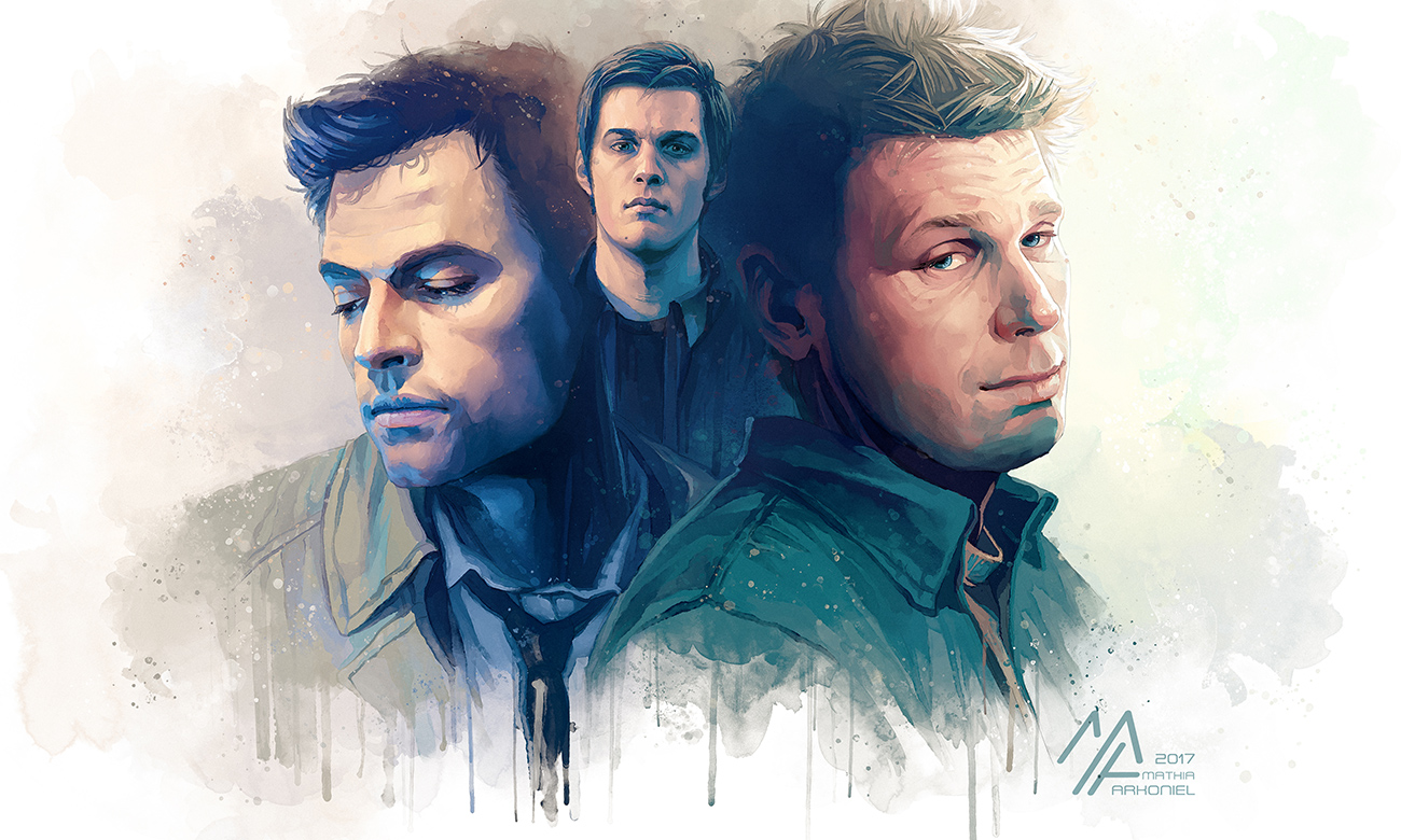1300x780 Making Of Castiel, Michael And Lucifer Supernatural Portraits