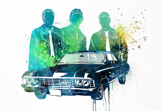 570x390 Watercolor Supernatural Art Print By Penelopeloveprints On Etsy