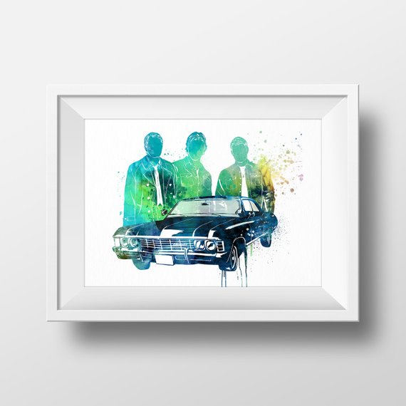 570x570 Watercolor Supernatural Art Print Etsy