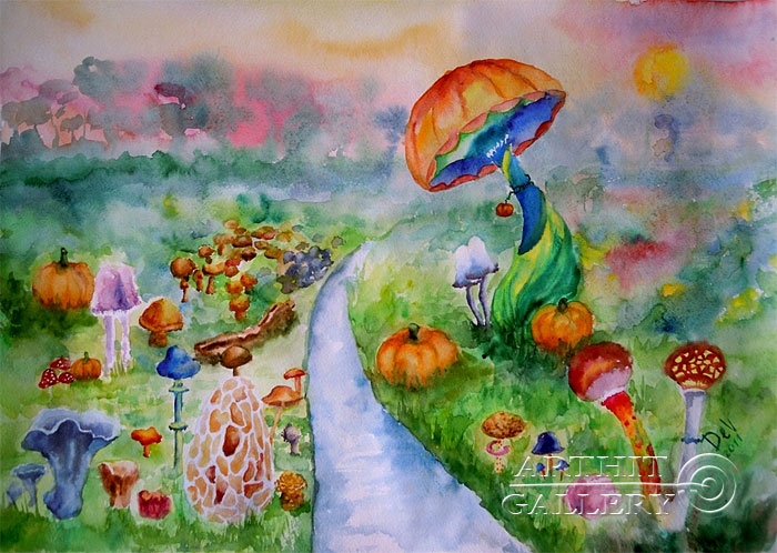 700x498 Paintings For Sale. Surrealism. Pumpkin Service. Degtyareva