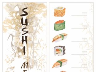 310x233 Watercolor Sushi Menu Vector Free Vectors Ui Download