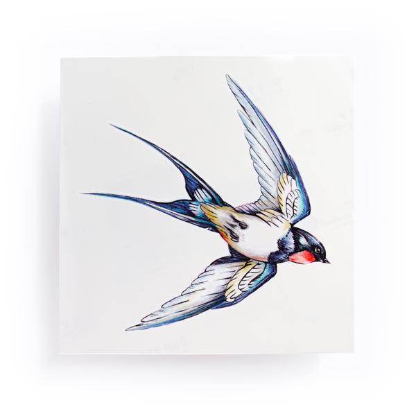 600x600 Lazy Duo Swallow Romantic Humming Bird Party Temporary Tattoo