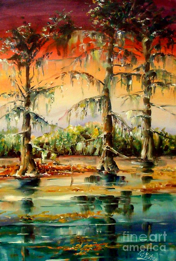 607x900 Louisiana Swamp Painting By Diane Millsap