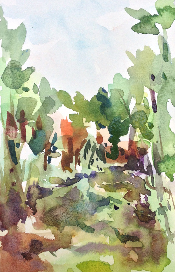 600x934 Muddy Hole Road Tyaskin Md Swamp 2a En Plein Air Watercolor