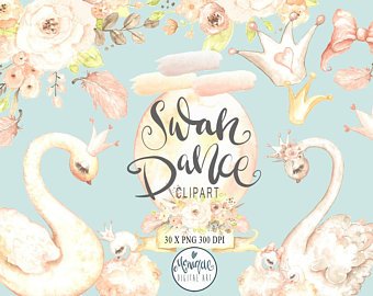 340x270 Swan Watercolor Etsy