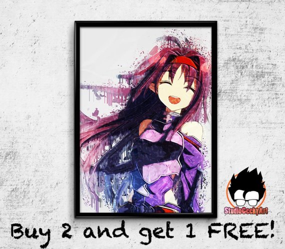 570x497 Sword Art Online Watercolor Art Print Sao Anime Poster On Etsy