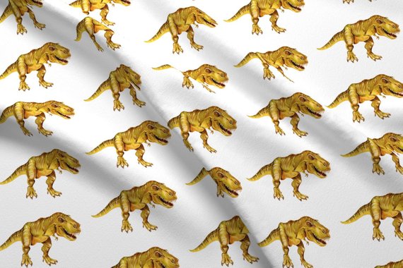 570x380 Watercolor T Rex Fabric T Rex Attack By Taraput Baby Etsy