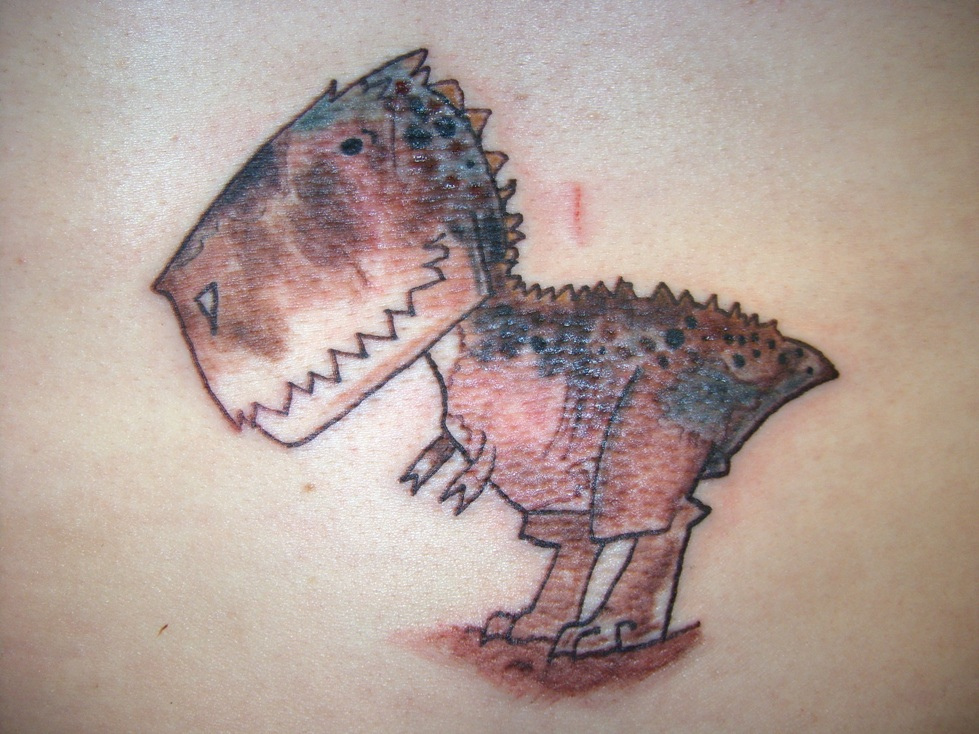 979x734 Watercolor T Rex Lower Back. Watercolor T Rex