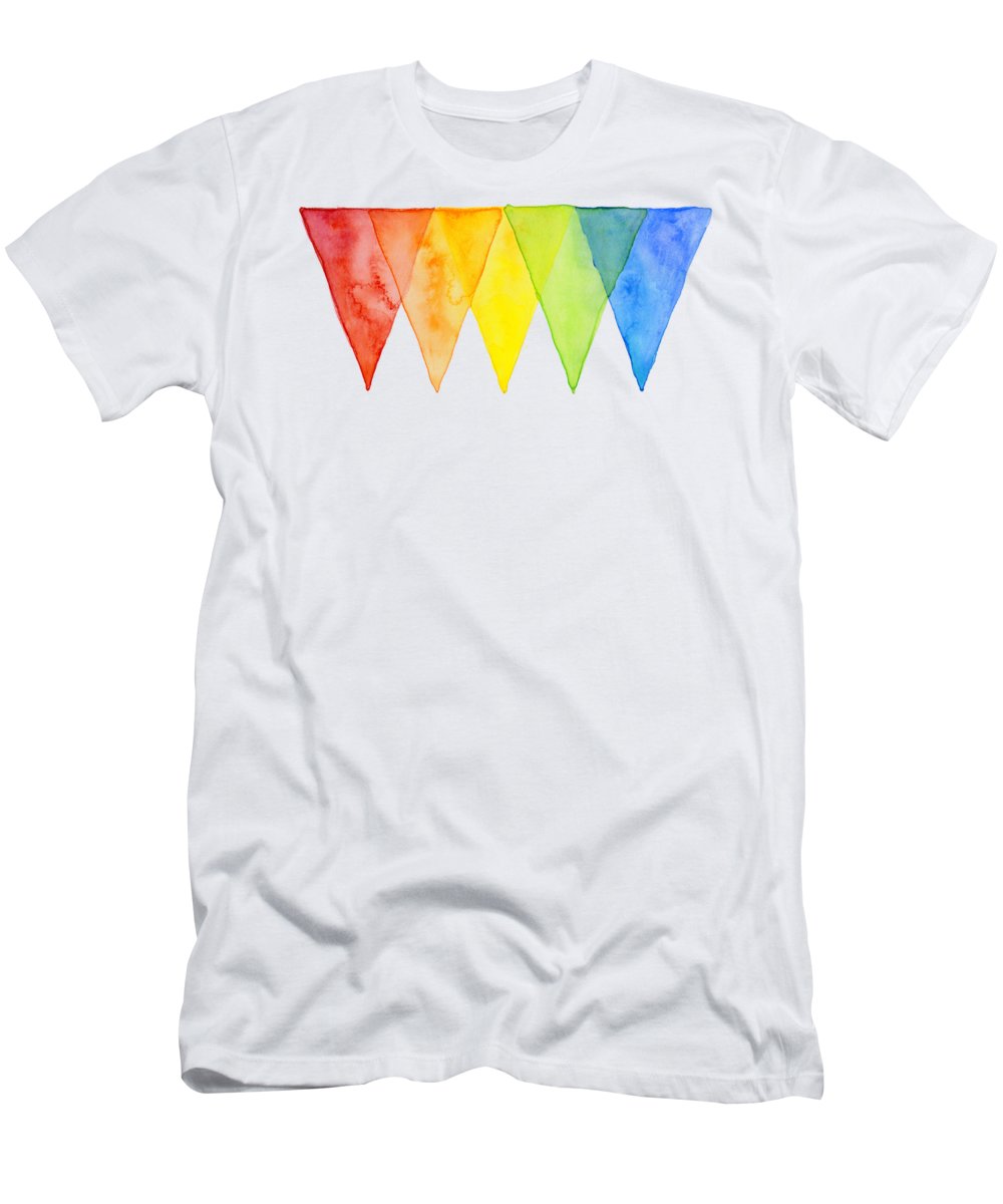 1000x1200 Geometric Watercolor Pattern Rainbow Triangles T Shirt For Sale By