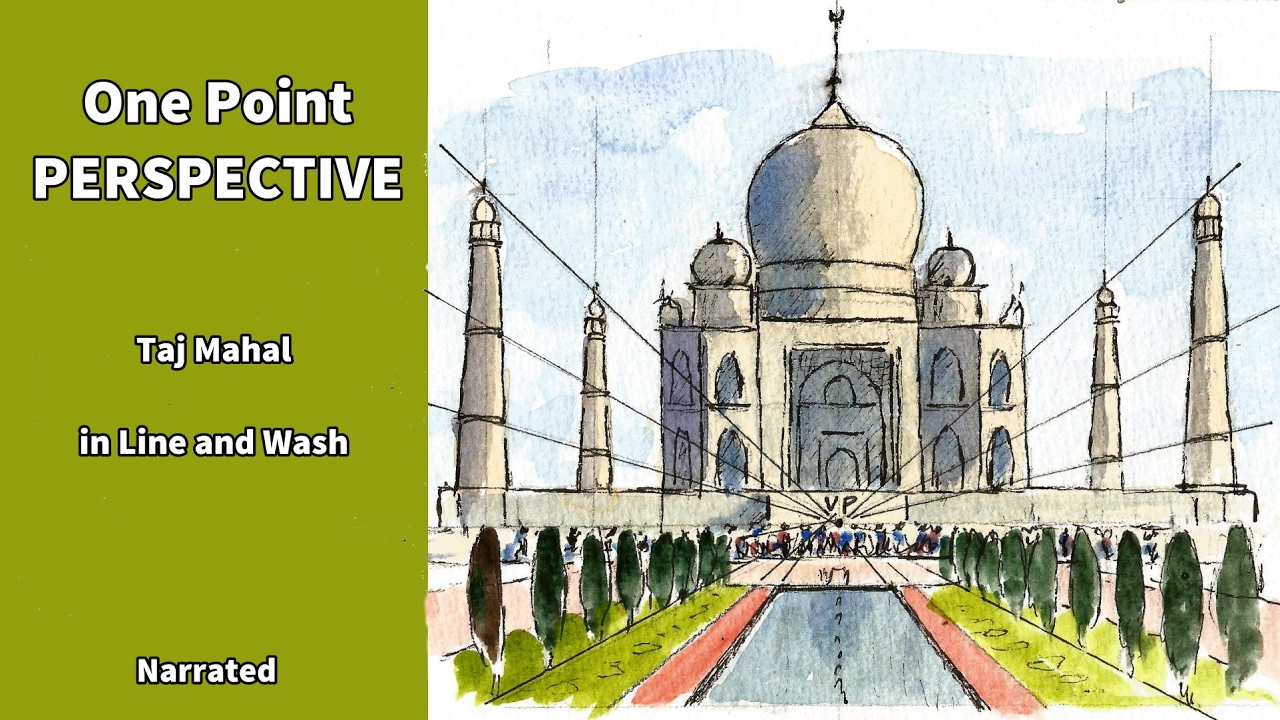 1280x720 How To Draw And Paint, In Watercolor, The Taj Mahal, Using One