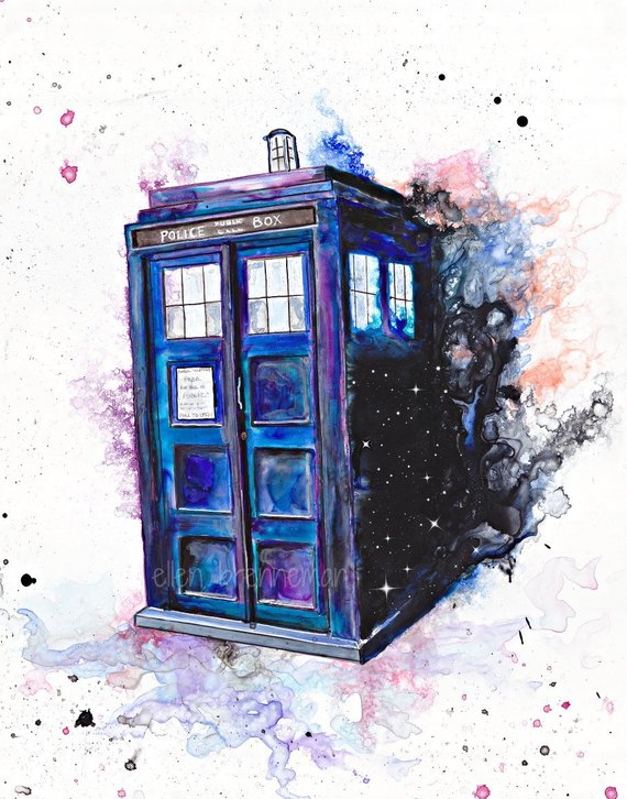 570x726 Doctor Who Tardis Police Call Box Art Print Etsy