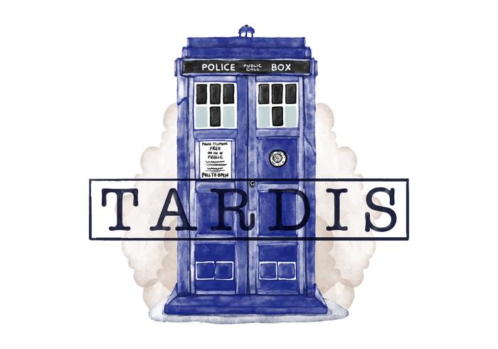 700x490 Free Tardis Police Call Box Watercolor Style