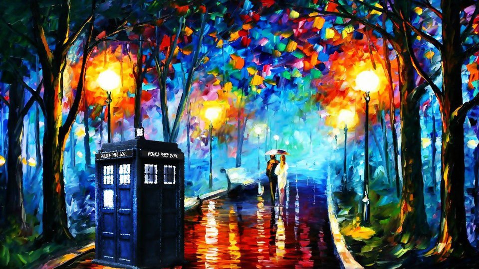 960x540 Tardis Watercolor