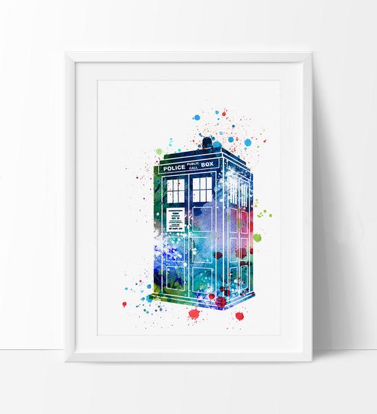 547x600 Tardis From Dr Who Art, Doctor Who Art, Wall Art Poster