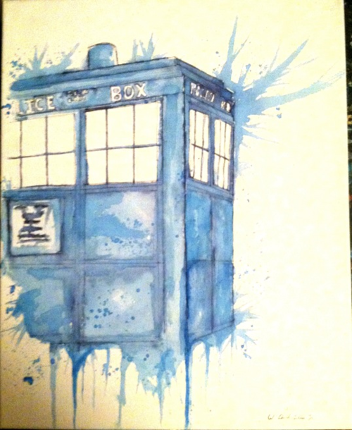 500x610 Tardis Watercolor Shared By Cliostina On We Heart It