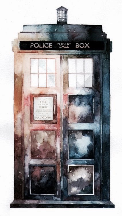 425x750 Watercolour Tardis Time Lapse
