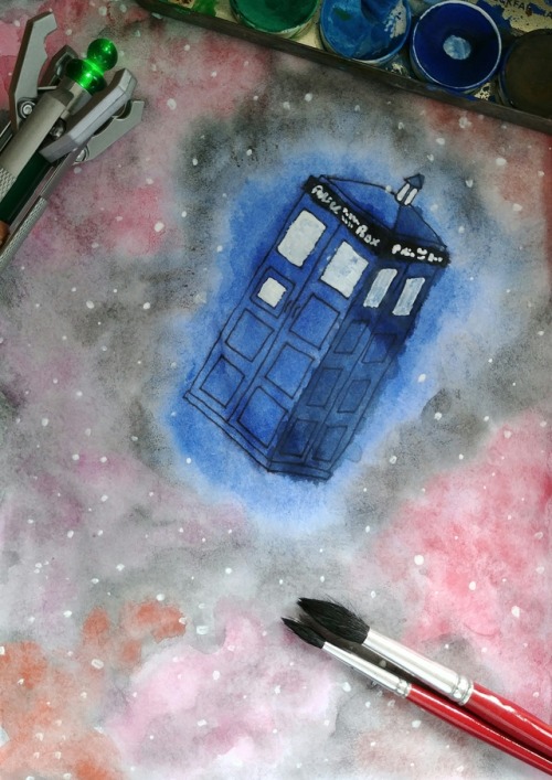 500x707 Tardis Watercolor Tumblr