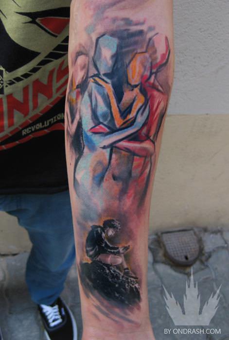 471x700 Tattoo Artist Ondrash Inks Watercolor Paintings Into Skin Art