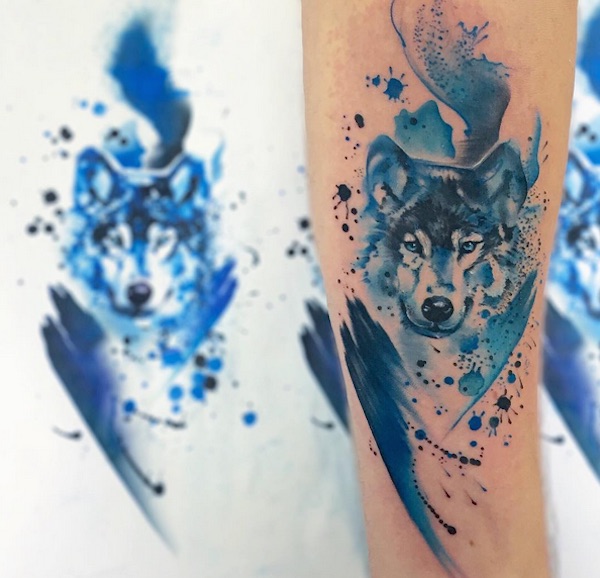 600x578 Vibrant, Fluid Tattoos Of Animals That Look Like Pretty Watercolor