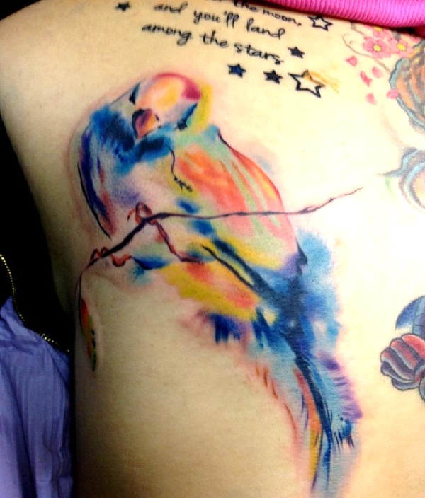 600x704 Amazing Watercolor Painting Tattoos