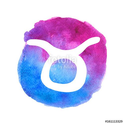 500x500 Taurus Sign On Watercolor Background Stock Photo And Royalty Free