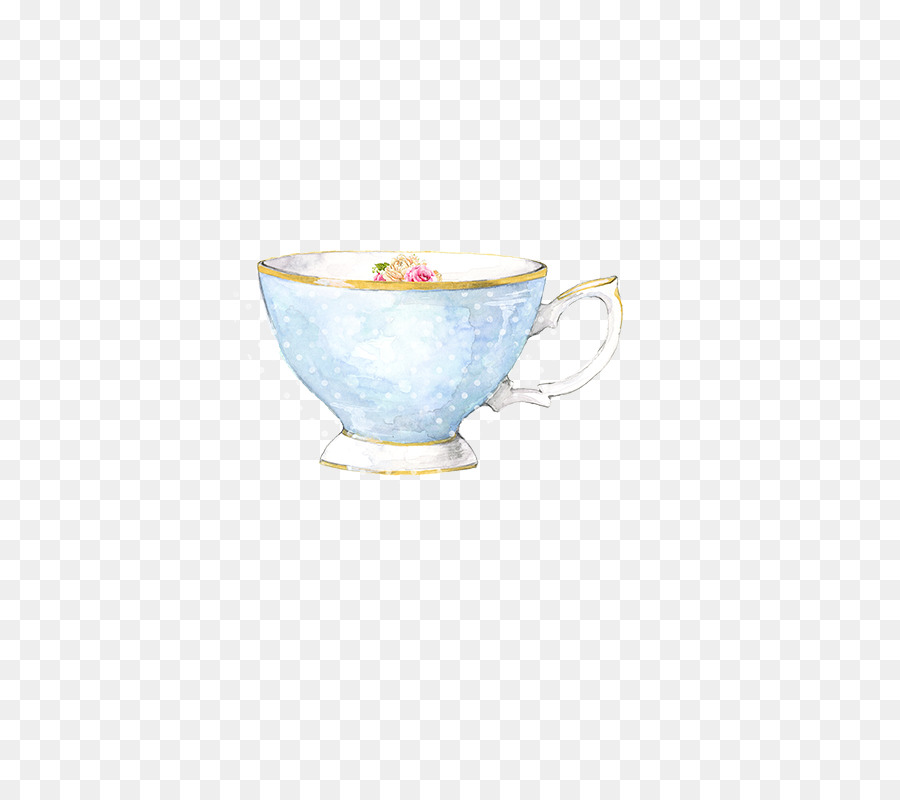 900x800 Tea Watercolor Painting Saucer
