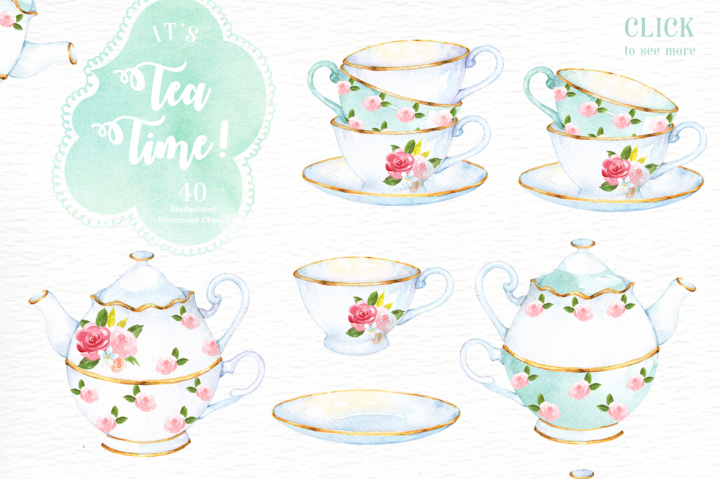 720x479 Tea Clipart Watercolor Cute Borders, Vectors, Animated, Black And