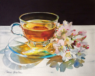 400x320 Carrie Waller Sakura Tea Watercolor