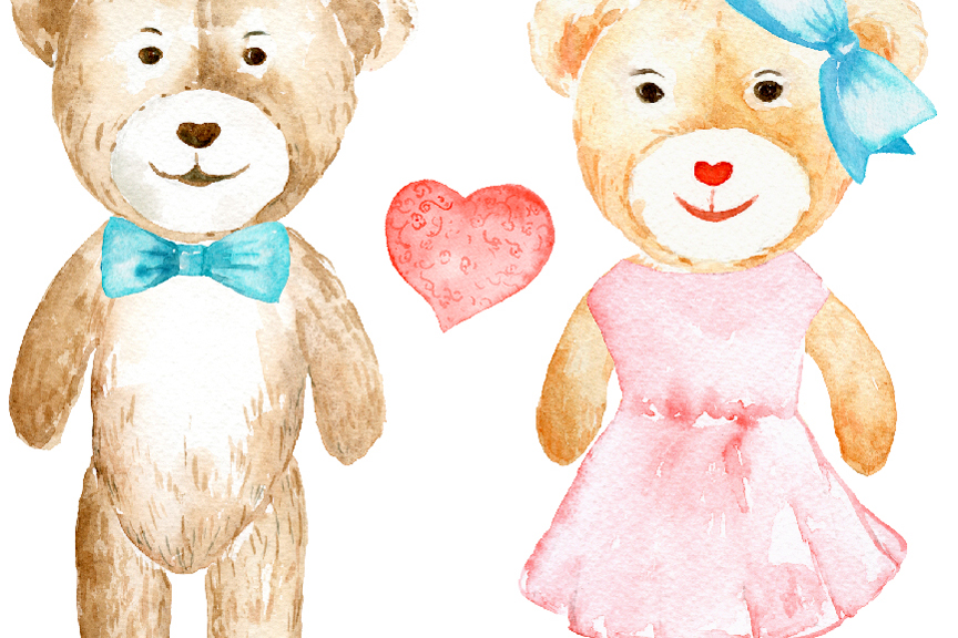 864x576 Watercolor Clipart Teddy Bear Love By Cornercroft