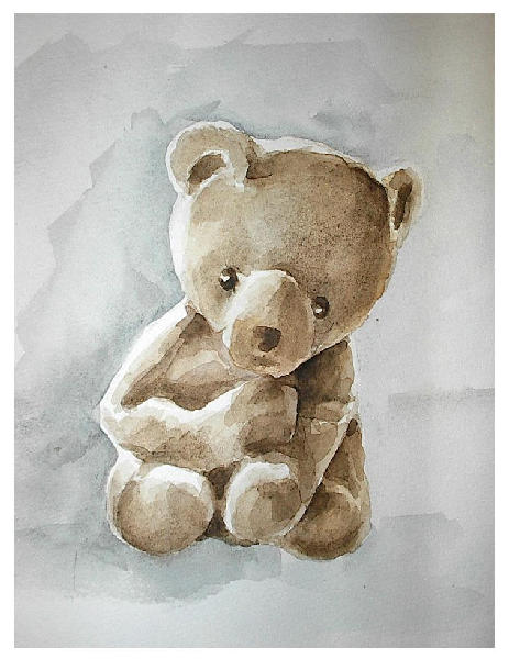 463x600 Watercolor Teddy