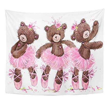 425x425 Tompop Tapestry Pink Birthday Cute Teddy Bear