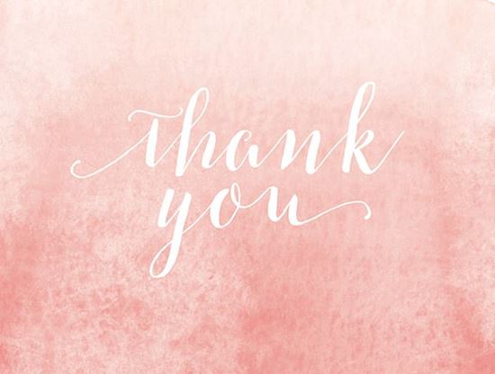 550x416 Note Card All Watercolor Thank You