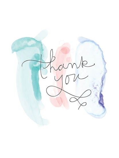 415x550 Note Card Watercolor Cool Tones Thank You
