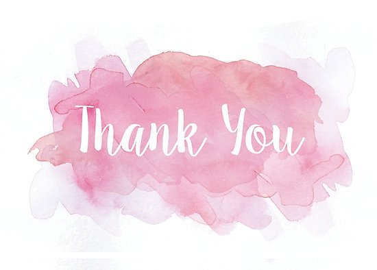 550x394 Thank You Watercolor Greeting Card Photographic Prints By