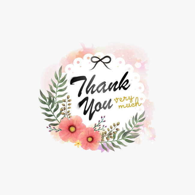 650x651 Watercolor Flowers Thank You, Watercolor Vector, Watercolor