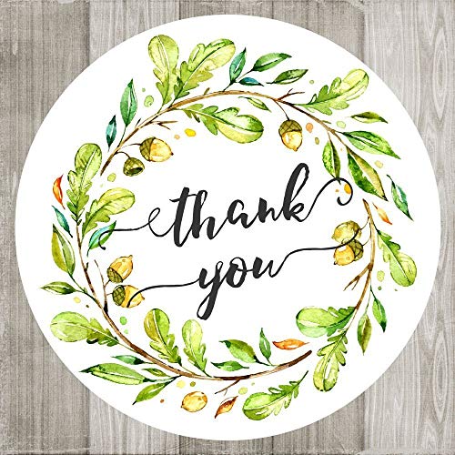 500x500 Wreath Thank You Stickers