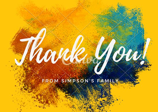 550x390 Watercolor Thank You Card