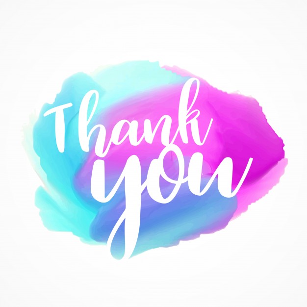 626x626 Watercolors With Thank You Text Vector Free Download
