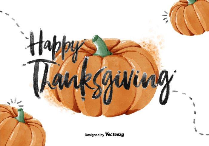 700x490 Thanksgiving Pumpkin Watercolor Psd