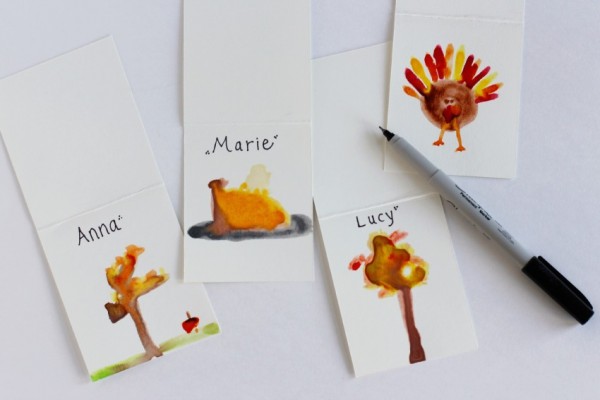 600x400 Watercolor Place Cards For Thanksgiving Make And Takes