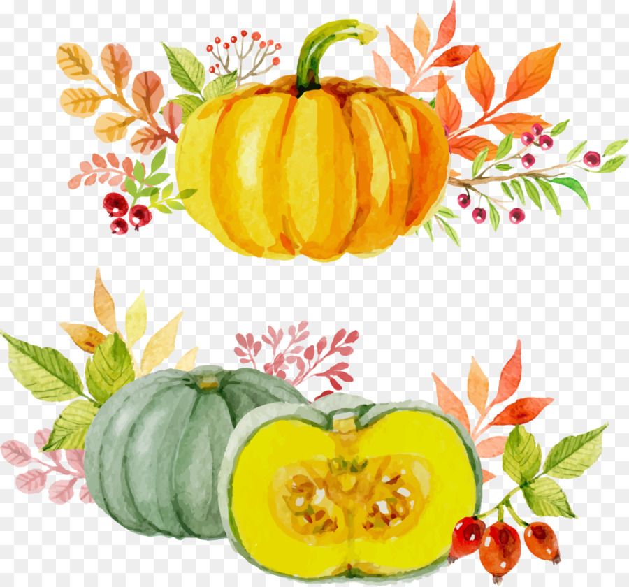 900x840 Paper Thanksgiving Watercolor Painting Autumn Pumpkin