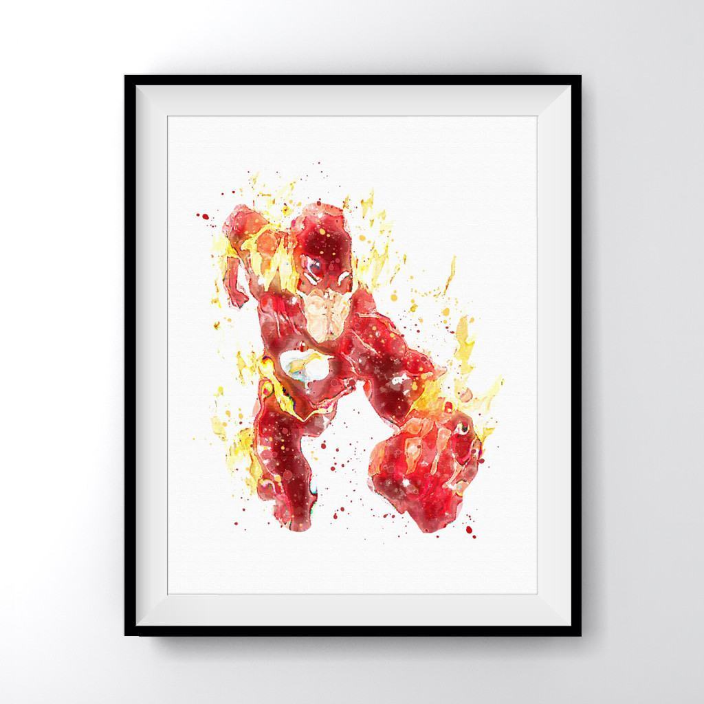 1024x1024 Superhero The Flash Art Print Poster